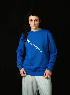 TOOTHBRUSH SWEATER UNISEX BLUE