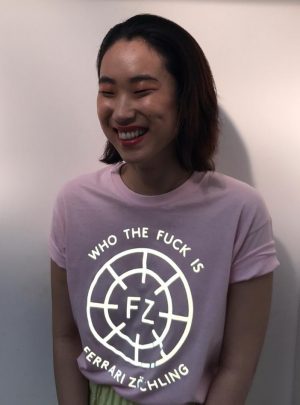 WHO THE F*** SHIRT UNISEX PALE PINK