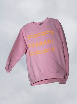 UNISEX SWEATER Dusty Pink/Neonorange