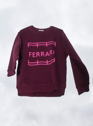 UNISEX SWEATER Burgundy/Neonpink