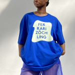 blue Oversized Shirt w glowinthedark print