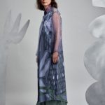 Longline Shirt Dress with Sheer Sleeves BETTINA