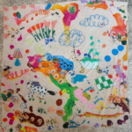 Silk Scarf SANTL "Kindheitserinnerungen" Tulpe